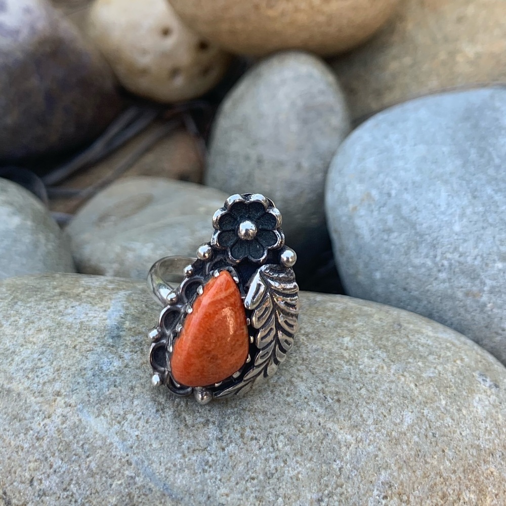 Italian Coral Ring - Picture 6 of 6